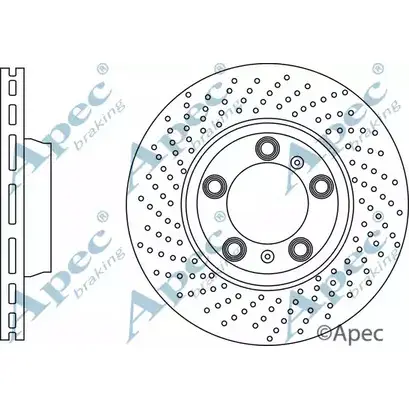 Тормозной диск APEC BRAKING 8Z ZOD2 1265434667 LYXLVLB DSK3112 изображение 0