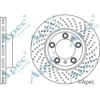 Тормозной диск APEC BRAKING DSK3113 P8DQXZ 1265434673 5 46PWWL изображение 0
