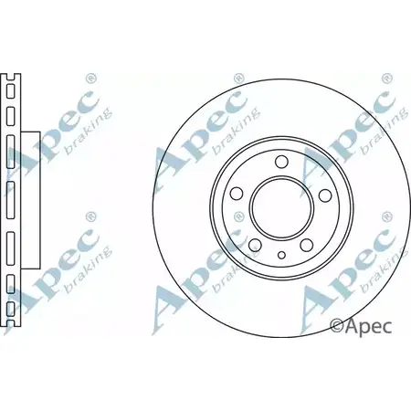 Тормозной диск APEC BRAKING 96AI1 1265434691 GVN ABP DSK3119 изображение 0