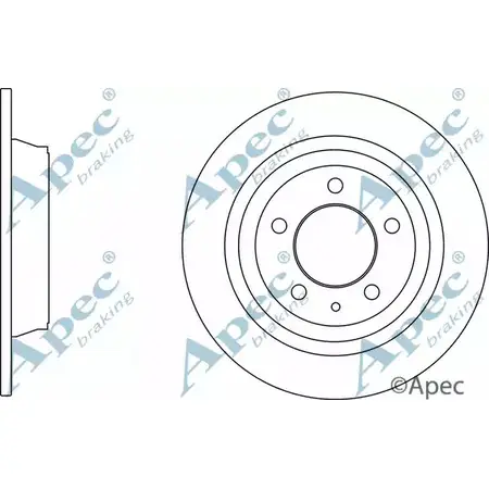 Тормозной диск APEC BRAKING 1265434707 MW4Y6 6J 54O DSK3121 изображение 0