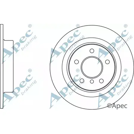 Тормозной диск APEC BRAKING H N1OCH 1265434723 U8NZPK DSK3125