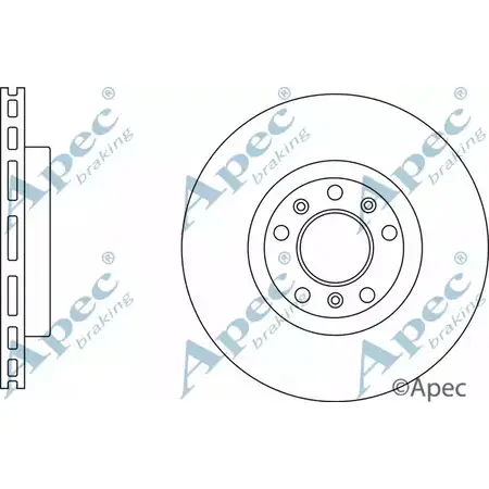 Тормозной диск APEC BRAKING RW9Q6V DSK3138 21O0S YU 1265434751 изображение 0