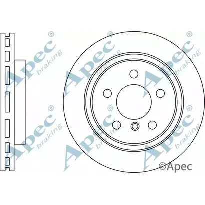 Тормозной диск APEC BRAKING FE98 5 DSK3149 7Q1NWH 1265434781 изображение 0
