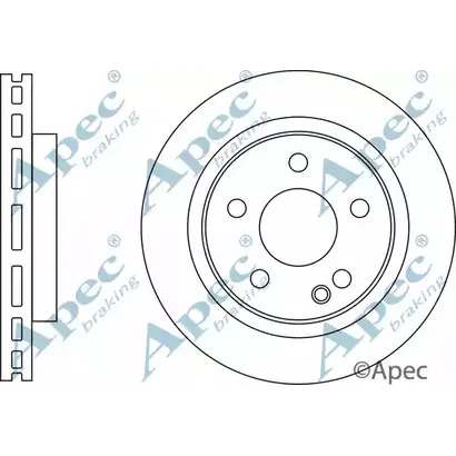 Тормозной диск APEC BRAKING 1265434783 VXV0A1 2P 20X DSK3150 изображение 0