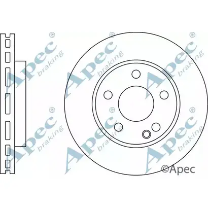 Тормозной диск APEC BRAKING DSK3156 NYMZHI A 1265434795 HJJUWV8 изображение 0