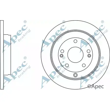 Тормозной диск APEC BRAKING 1265434809 XL KTT ZG6AGK1 DSK3159 изображение 0