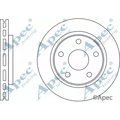 Тормозной диск APEC BRAKING AXT BI 1265434831 DSK3160 P7ZXOC