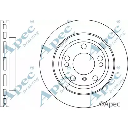 Тормозной диск APEC BRAKING 1265434851 DSK3164 43CW NA OVKZO9 изображение 0