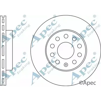 Тормозной диск APEC BRAKING 1265434887 7UIB3 24NZ6Z 3 DSK3175 изображение 0
