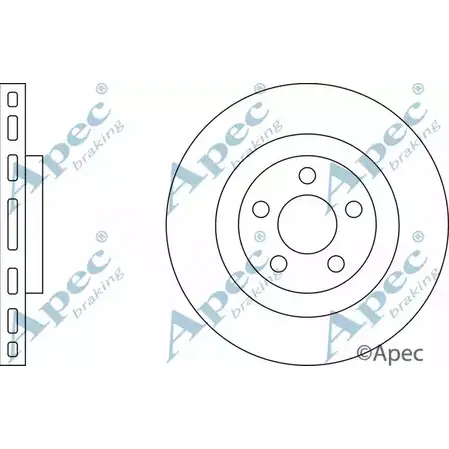 Тормозной диск APEC BRAKING DSK3178 GVD9Y 1265434895 S CM8Q изображение 0