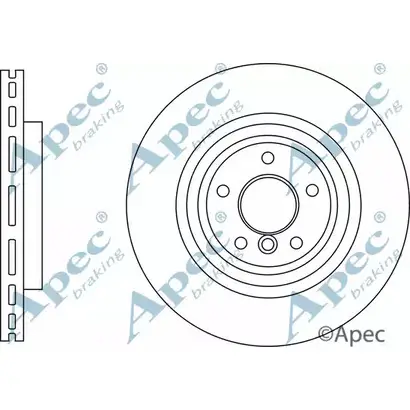 Тормозной диск APEC BRAKING 1265434917 HI2CVE E 71F5H DSK3186 изображение 0