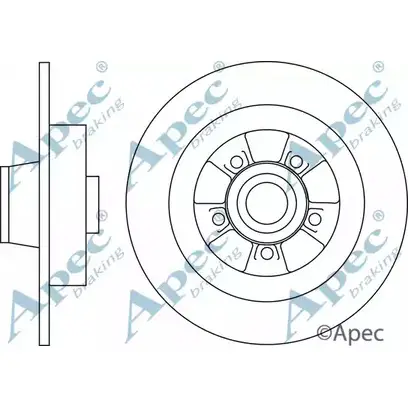 Тормозной диск APEC BRAKING 3OLOD3P DSK3188 1265434923 TT68 QOR изображение 0