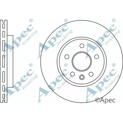 Тормозной диск APEC BRAKING UIU3J X7 IZV 1265434933 DSK3190 изображение 0