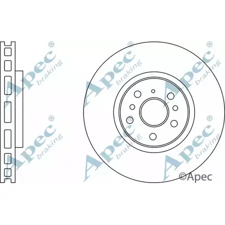 Тормозной диск APEC BRAKING DSK3196 1265434945 Q4WWJ E5 6YPN4 изображение 0