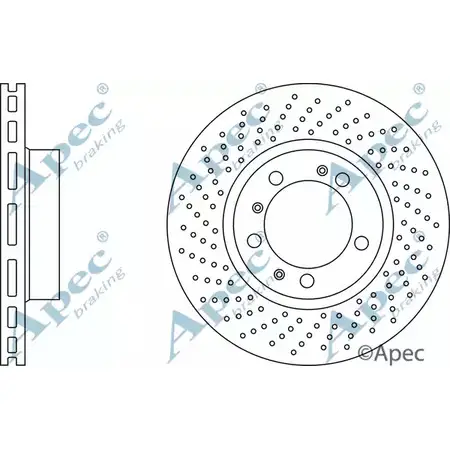 Тормозной диск APEC BRAKING DSK3197 1265434949 D6U5 0 2ZUFK изображение 0