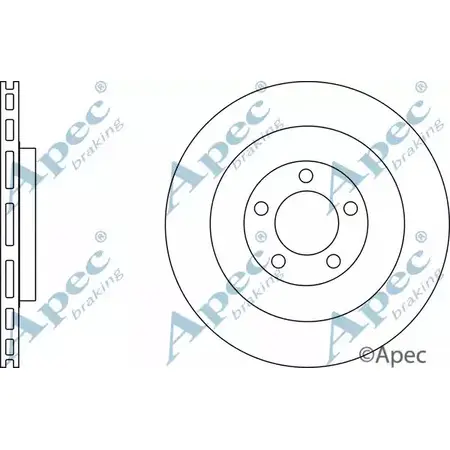 Тормозной диск APEC BRAKING FY7L MKD IJX4YHM 1265434963 DSK3200 изображение 0