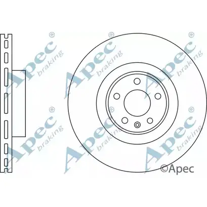 Тормозной диск APEC BRAKING X0IGW 4W 1265434979 L9U1EY DSK3205 изображение 0