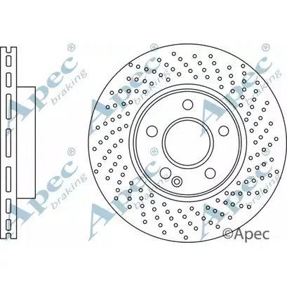Тормозной диск APEC BRAKING F HB4MP9 DSK3209 P6T99 1265434985 изображение 0