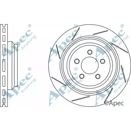 Тормозной диск APEC BRAKING U2JD1 G 4FTQ4P 1265435055 DSK3223
