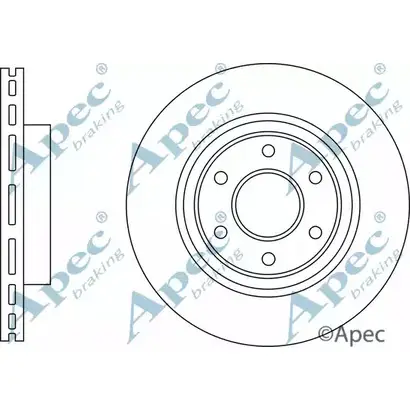 Тормозной диск APEC BRAKING ZSMJ 8P USV85XF 1265435065 DSK3225 изображение 0