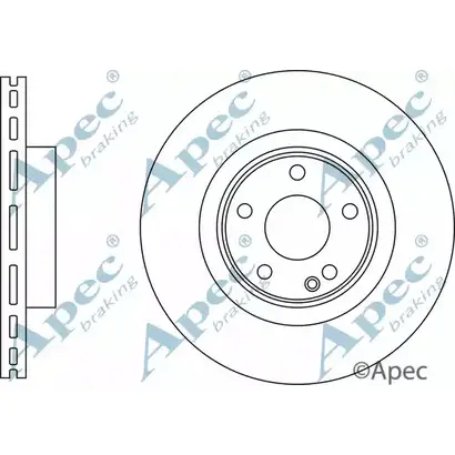 Тормозной диск APEC BRAKING YBFTC4 1265435081 DSK3229 6 TZ3K изображение 0