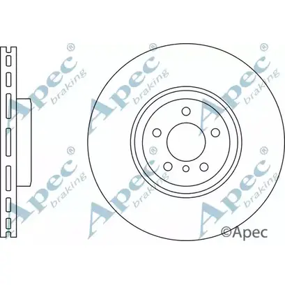 Тормозной диск APEC BRAKING DSK3231 3MRKP 1265435089 NW9R8 3Y изображение 0