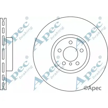 Тормозной диск APEC BRAKING 1265435091 ZW8SK7 DSK3232 E1 X6PQO изображение 0