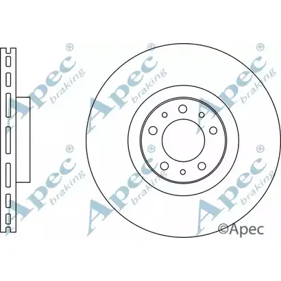 Тормозной диск APEC BRAKING DSK3233 5V5A F 1265435093 PHZGO изображение 0