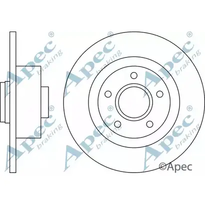 Тормозной диск APEC BRAKING DSK3234 ZU5HJN 8C 1HI3V 1265435095 изображение 0