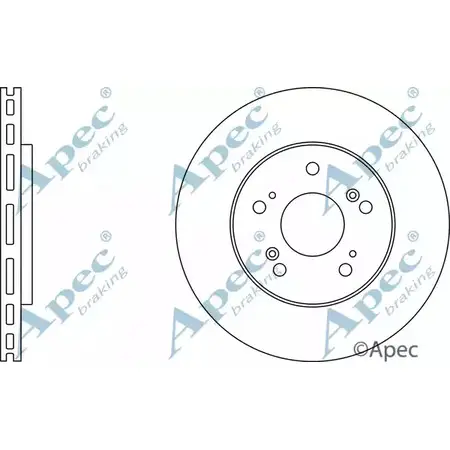 Тормозной диск APEC BRAKING 1265435155 D0AI E DSK326 J4KQ5NI изображение 0