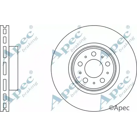 Тормозной диск APEC BRAKING CW76 Z 1265435171 DSK3261 QWDYMQ изображение 0