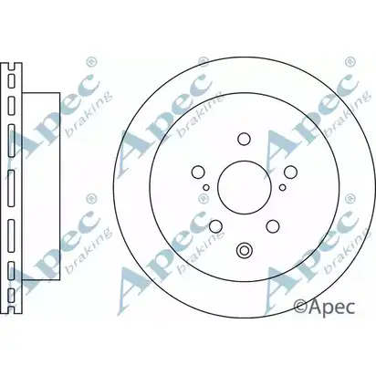 Тормозной диск APEC BRAKING DSK3270 T5UD7U 3 3IWM96 1265435201 изображение 0