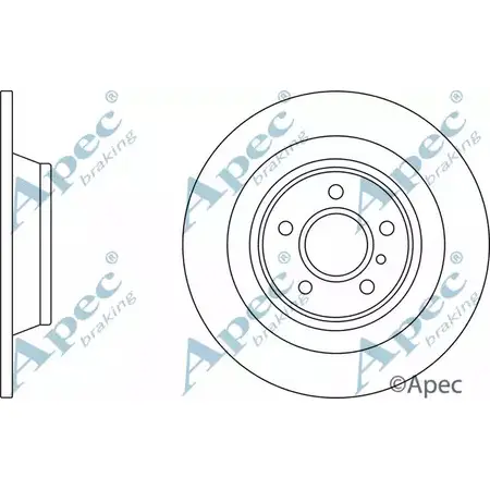 Тормозной диск APEC BRAKING 8NH5C3 1265435223 DSK3275 3W 268M4 изображение 0