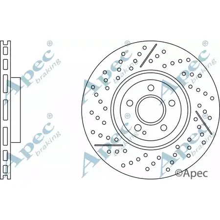 Тормозной диск APEC BRAKING 1679SC DSK3279 N2CZVU W 1265435237 изображение 0