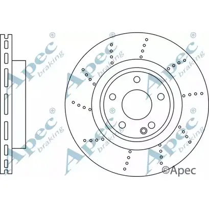 Тормозной диск APEC BRAKING 1265435245 DSK3280 SDIU31G C 8B4YZ изображение 0