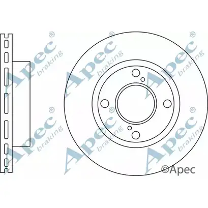 Тормозной диск APEC BRAKING YX V84BN RX1TWWA DSK3289 1265435259 изображение 0