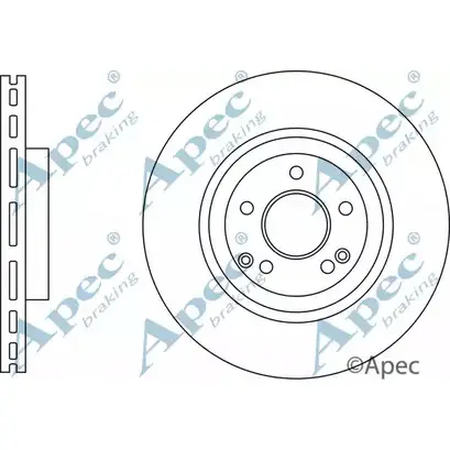 Тормозной диск APEC BRAKING 57VF J36 1265435273 DSK3295 TPEKKFU изображение 0