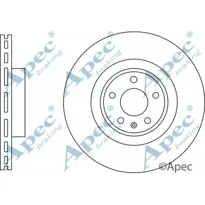 Тормозной диск APEC BRAKING 1IPW6G DSK3300 A K4KD 1265435281 изображение 0