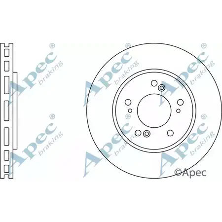 Тормозной диск APEC BRAKING DSK334 R Q36R 1265435303 TECV4 изображение 0