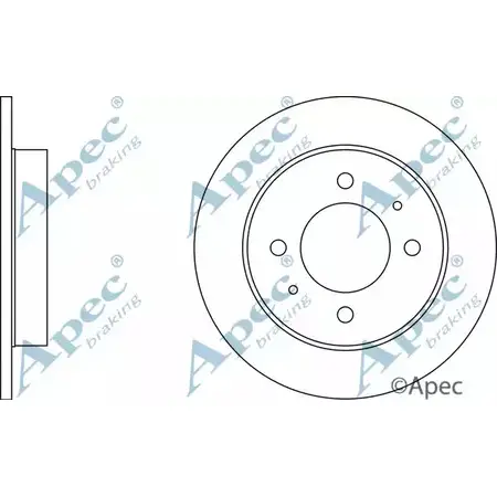 Тормозной диск APEC BRAKING J2Q GSD3 FNC9HP 1265435347 DSK346 изображение 0