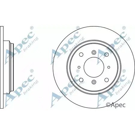 Тормозной диск APEC BRAKING AI43 XHU 1265435371 DSK353 CC6S2F