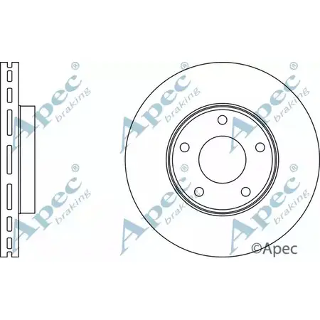 Тормозной диск APEC BRAKING 1265435381 LEYL11 M DSK356 TBXQ9