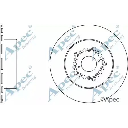 Тормозной диск APEC BRAKING 1265435405 DSK362 SZCPMS P7L 5FQR изображение 0