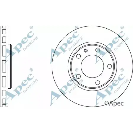 Тормозной диск APEC BRAKING YQ51HCQ X KCMC 1265435445 DSK365 изображение 0