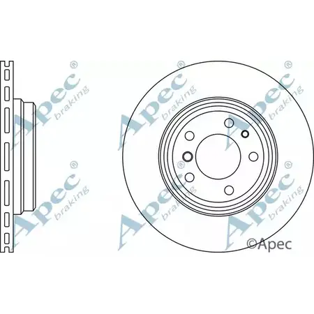 Тормозной диск APEC BRAKING 2J5BXI0 J J9F2 1265435453 DSK366 изображение 0
