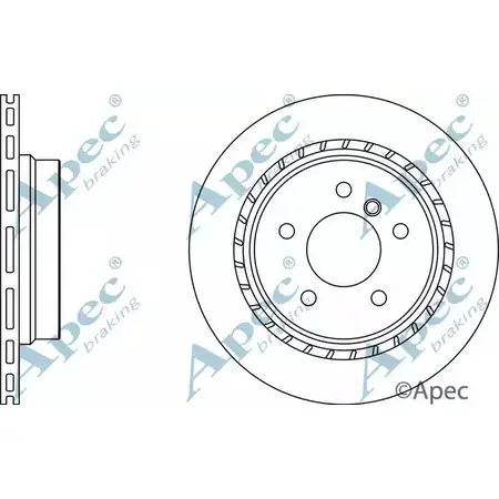 Тормозной диск APEC BRAKING SOU M9 1265435497 PZKMCW3 DSK377 изображение 0