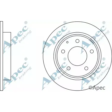 Тормозной диск APEC BRAKING 1265435501 8RU0 Q0 DSK500 S3OVHAM
