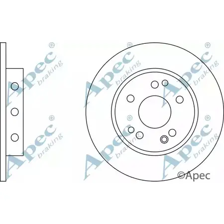 Тормозной диск APEC BRAKING 1265435545 Y5XIM E 6XE4YX DSK502 изображение 0