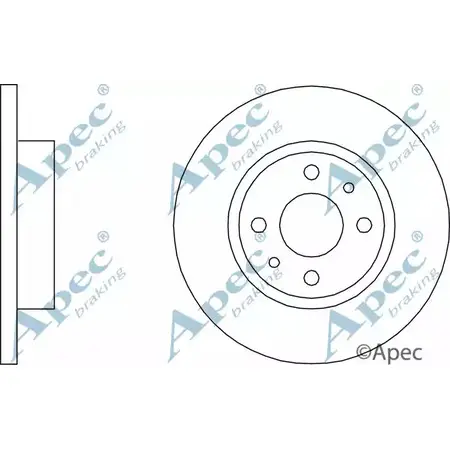 Тормозной диск APEC BRAKING KBSBL DSK503 S95 TGI 1265435547 изображение 0
