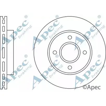 Тормозной диск APEC BRAKING TM5MXM DSK504 34 7CT 1265435559 изображение 0